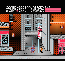 Ninja Gaiden (USA) In game screenshot